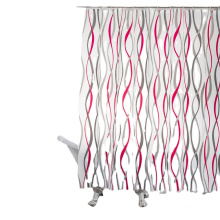 bathroom custom peva shower curtain printed stripes